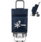 Carro de la Compra Plegable con Bolsa Térmica 4 Ruedas para Subir Escaleras, Carrito del Mercado, Bolsa Impermeable isotérmica de 44L litros. (Azul Marino)