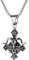 JewelryWe Satanische Ziegenkopf Halskette Herren: Silber Edelstahl Umgekehrt Kreuz Petruskreuz Ziege Kopf Anhänger Kette mit Pentagramm Leviathan Kreuz Gothic Punk Satan Wicca Amulett Schmuck Männer