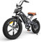 JANSNO Bicicletta Elettrica 20 x 4.0 Fat Tire, 7 Velocità Bici Elettrica, Freni a Disco Meccanici Anteriori e Posteriori, E-Bike per Adulti, Batteria Rimovibile 48V 17Ah