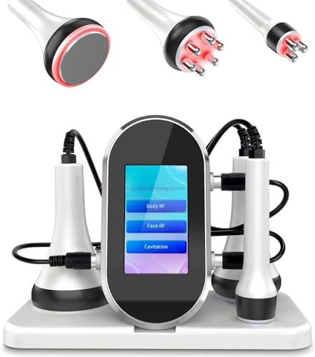 Cozion Cellulite Gerät 40K Schallwellen Kavitation Gerät, 3 In 1 Radiofrequenz Gerät Körper Radiofrequenz Gerät Gesicht Abnehmen RF Gesichtskosmetik Maschine Straffung & Modellierung Hautstraffend