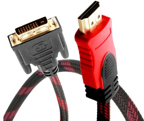 Uoww 3 Meters Cavo HDMI a DVI, Bidirezionale DVI-D 24+1 Maschio a HDMI Maschio, High Speed, 1080p Full HD, Cavi Video Digitale per HDTV, Proiettore, Lettore DVD, Laptop, PC