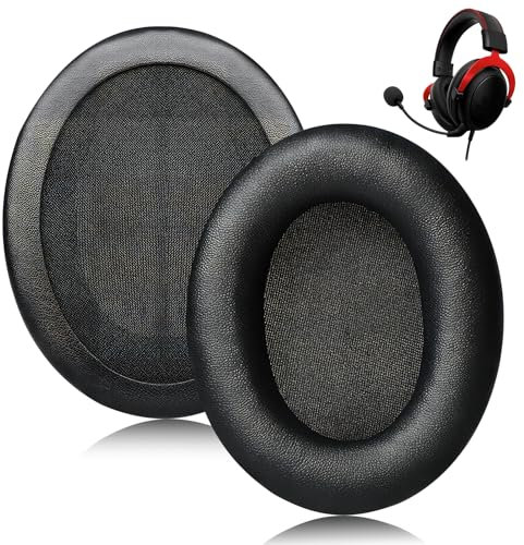 2X Ohrpolster Kompatibel mit Kingston HyperX Cloud 2 3 Ersatz Schaumstoff Ohrpolster für Cloud III, Cloud Flight, Cloud Flight S, Cloud Alpha S, Cloud Alpha Pro, Cloud Stinger Kopfhörer