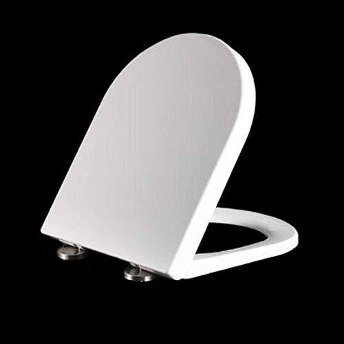 Slow-Close Antibacterial U-Type Toilet Seat Lid, Thickened Design, Quiet Operation, Easy to Clean, Old-Fashioned Style, Perfect for Home Bathrooms
