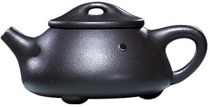 Tea Kettle 190ml Purple Clay Teapots Handmade Pot Raw Ore Stone Yellow Mud Tea Soaking Kettle Zisha Tea Set Tea Pots Coffee Pot for Tea, Milk, Coffee, Office Teapot