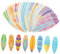 CIYODO 60 Stück Surfboard Aufkleber Set Bunte Hawaii Surfbrett Dekoration für Festlichkeiten und Klassenräume Leicht Anzubringen und Rückstandslos Ablösbar