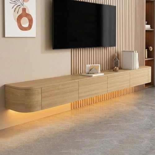 MIMRTIMI Floating TV Unit Floating TV Stand Cabinet Floating TV Cabinet with Doors in Media Wall Unit Floating TV Shelf for Living Room, Dining Room, Bedroom