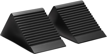 Wiltec Unterlegkeil Gummi 129 x 77 x 60 mm 2er Set Bremskeil 2 Tonnen pro Paar für Anhänger, Wohnmobil und Auto