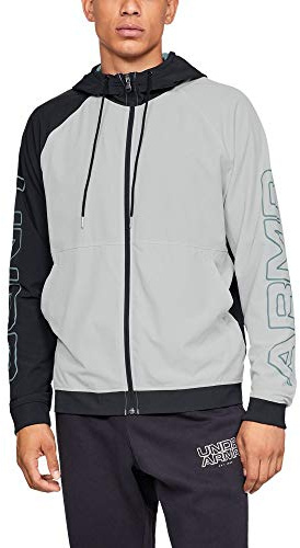 Under Armour Ua Baseline Fz Woven Jacket Veste Homme Elemental/Noir/Basel Blue (094) FR : Taille Unique (Taille Fabricant : MD)