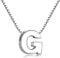 Candyfancy Buchstaben Kette - Buchstabenkette Kette mit Buchstabenanh?nger Silber Halskette Kettenanh?nger Initialen Silberkette Damen 925 (Kette mit buchstabe G)