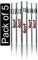 12mm Taster Clear Pack of 5 Tasters Glass Pipes Bat Cigarette Holder Nicotine Free