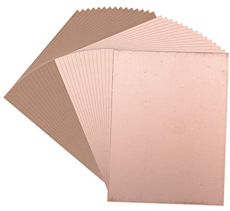sourcing map 50Stk. Einseitige kupferkaschierte Laminat Leiterplatte FR4 100x75mm 3.94x2.95 Zoll 1.5mm Dicke DIY Prototyp PCB Tafel Namensschild