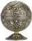 Wifehelper Winddichter Aschenbecher, Vintage Art Craft Portable Tischplatte Metall Aschenbecher mit Deckel Metall Runde Kugel Prägung Muster Geschenk Dekoration (Antik Messing)