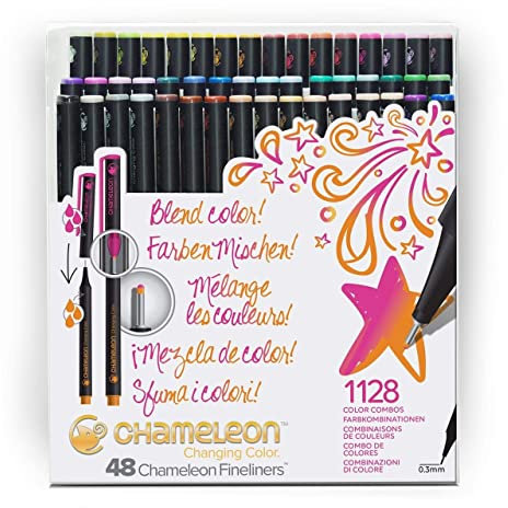 Chameleon Fineliners Brillantfarben – 48 Stück