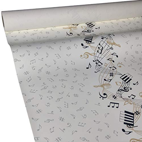 JUNOPAX Papiertischdecke 50m x 1,00m Musik