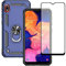 Yiakeng Case for Samsung Galaxy A10 and Tempered Glass Screen Protector, Silicone Shockproof Defense Bumper Armor Case Cover for Samsung Galaxy A10 (Blue)