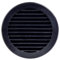 Steinberg14 Griglia di Aerazione Rotonda 125 mm - Griglie di Aerazione in Plastica Nera - Serranda di Scarico dell'aria con flangia - Coperchio di Sfiato Interno a Parete e a Soffitto