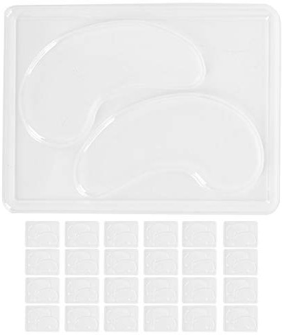 Sonew DIY Augenmasken Form, Eyes Mask, 25pcs Transparent DIY Eye Mask Portable Reusable Eye Mask Patch Tray Plate Set