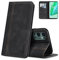 AKABEILA Schutzhülle für OnePlus 9 Pro, Premium-Leder, Flip Wallet Case mit Magnetverschluss, Standfunktion, Kartenfächer, stoßfest, Schwarz