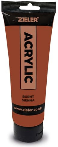 Zieler Burnt Sienna Acrylic Paint | 120ml Easy Squeeze Tube