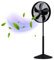 Mellerware - Ventilador de Pie Brizy Stand 50W | Diseño en Aluminio | 5 Aspas 40cm Metálicas | Oscilación | 3 Velocidades | Altura e Inclinación Regulable | Gran Flujo de Aire | Negro