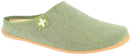 Living Kitzbühel - Cotton - Schweizer Kreuz - Pantoffeln (45 EU Khaki)