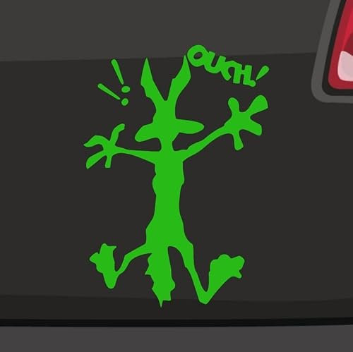 Autsch Koyote Aufkleber 6 Größen 21 Farben- Ouch Cartoon Comic Lustig Roadrunner