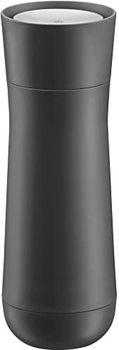 WMF Impulse Isolierbecher 350 ml, Thermobecher mit Automatikverschluss, 360°-Trinköffnung, hält Getränke 1-2h warm/kalt, dunkelgrau