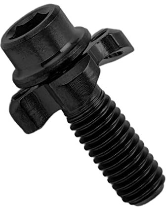VBESTLIFE Kit de Tornillo Y Espaciador de Desviador Delantero de Bicicleta de Riesgo, Perno de Fijaci¨®n de Desviador Delantero de Bicicleta, Accesorios de Junta de Medio Arco de Bicicleta(Negro)