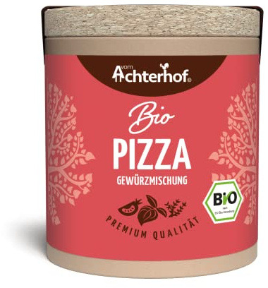 Pizza Gewürzmischung Bio 15g | hervorragend abgestimmte italienische Gewürz-Kombination | passt zu jeder Tomatensauce | erlesene Kräuterauswahl mit dem besten Aroma | vom Achterhof