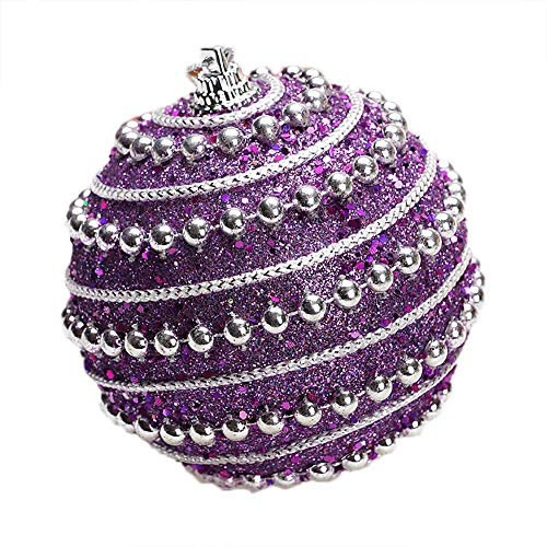 TianWlio Palline per albero di Natale, decorazioni natalizie, strass, 8 cm, palline, decorazioni per la casa, regali da parete, Lilla, Taglia unica