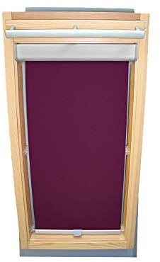 Sichtschutz-Rollo für VELUX Dachfenster für TYP GGL/GPL/GGU/GPU - MK10 - Farbe lila - mit BLENDE und Haltekrallen - KLICK Montage