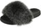 Hitopteu Ciabatte Pelose Donna Pantofole Pelliccia Estive Punta Aperta Ciabatte Casa Scarpe Sandalo Fluffy Peluche Slides Grigio Etiketten Größe 36-37 250