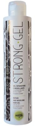 Strong – Gel mit hohem Halt – Gel für lockiges, glattes, welliges Haar mit grünem Fixiermittel und hohem Proteingehalt – mit Drachenblut und ätherischem Salbeiöl – natürlich 200 ml
