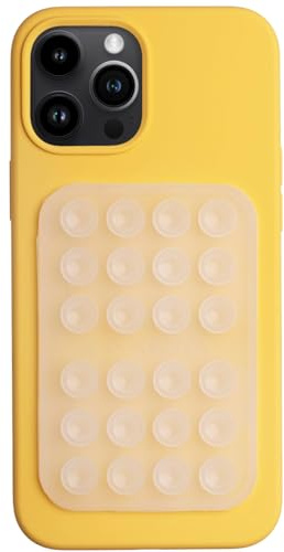 OCTOBUDDY Classic MAX Soporte Adhesivo de Silicona (Transparente) | Funda de teléfono con ventosa de silicona y adhesivo - Soporte de agarre fuerte y manos libres para selfies y videos
