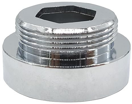 XNTONG Adattatore Rubinetto, Raccordo per Rubinetto in Ottone Cromato, Aeratore Rubinetto da 28mm Femmina a 22mm Maschio, per Aeratore Rubinetto Cucina e Bagno (F28-M22)