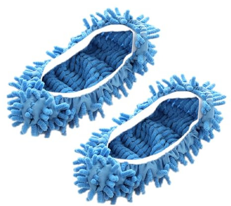 JTKREW 2 Unidades de 1 Pares de mopas Antipolvo para Zapatos, Lavables y multifuncionales de Microfibra para Limpieza de Suelos en casa, Cocina y Oficina