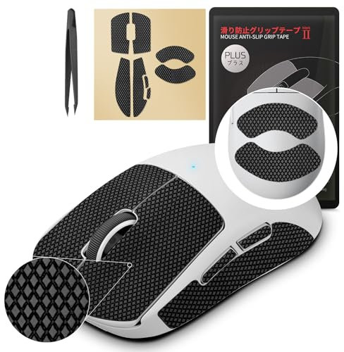 HOTLINEGAMES [ Grip Upgrade ] Hotline Games 2.0 Plus Anti Slip Grip Tape Compatible With Logitech Gaming Mouse Skins, Cut to Fit, Easy to Apply (for G Pro X Superlight 2 Wireless, Black)