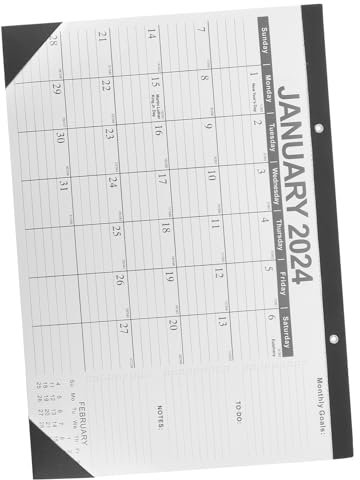 MAGICLULU Monatskalender Zum Aufhängen An Der Täglicher Gebrauch Englischer Kalender Notiztafel