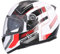 Shiro HEMETS SH-667 Faster Integralhelm Weiß und Rot mit Sonnenbrille (L)