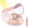 ANSTEN Schwimmring Baby mit Sonnendach Aufblasbare Baby Float Schwimmring Shwimmreifen Baby mit aufblasbarer Schwimmboje,Schwimmhilfe Spielzeug,Baby Schwimmring ab 3 Monate~12 Monate-Rosa