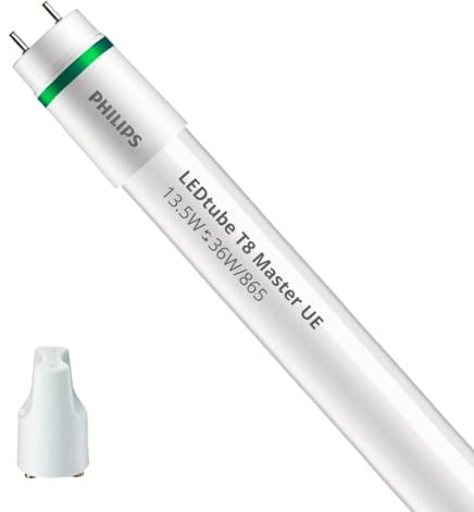 Philips LED-Röhre T8 Master (EM/Direct 230 V) Ultra Efficiency 13,5 W 2500 lm – 865 Tageslicht | 120 cm – entspricht 36 W