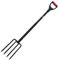siwitec Spatengabel SG-240 mit 4 Zinken aus Stahl zum Lockern von harten, steinigen Böden | Länge: 118cm | Grabegabel | Forke | Mistgabel | Garten | Spaten