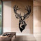 SHELOG Animal cerf sticker mural trompette forêt faune tête de cerf chasse autocollant mural vinyle art décalcomanie maison chambre salon décoration autocollant