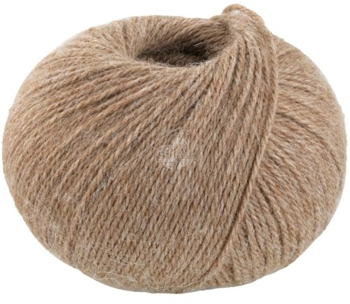 LANA GROSSA Natural Lama Fine | Feine Baby-Lama Fasern klassisch verzwirnt | Handstrickgarn aus 100% Lama (Baby) | 50g Wolle zum Stricken & Häkeln | 150m Garn FB111