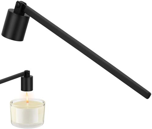 xiaoxiaozhijia Kerzenlöscher Edelstahl,Dochtlöscher Handwerkzeug,Werkzeuge zum sicheren Löschen von Kerzen (Schwarz)