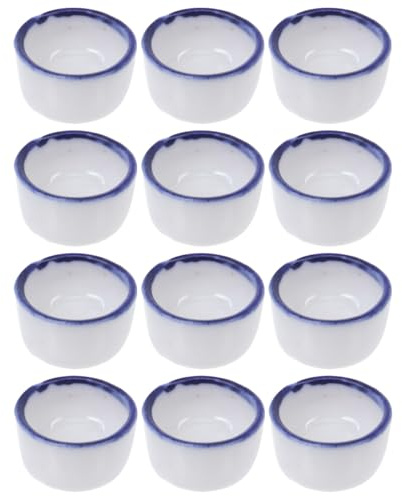 CIYODO 12 StüCk Keramische Wasserschalen FüR Reptilien Mini FutterUnd Trinknapf FüR Spinnen Bartagamen Und Andere Kleintiere