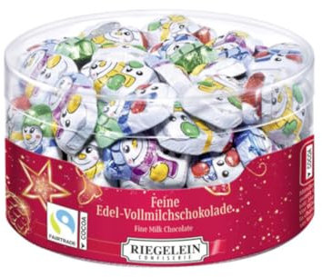 Riegelein Schneemännchen mini Vollmilchschokolade Runddose 400g