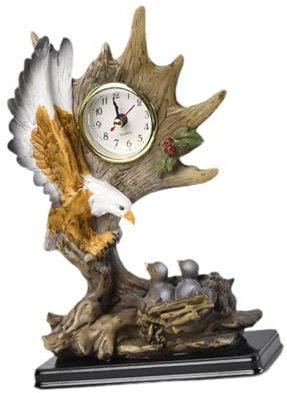 KESOTO Tischuhr mit Tiermotiv, Kunsthandwerk für Die Wohnung, Eagle