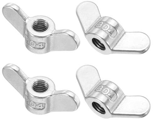 PATIKIL M12 Flügelmutter, 4 Stück 304 Edelstahl Schmetterlingsmutter Drehbefestigungsteile Glattes Finish Flügelschraubenmutter zur Reparatur von Fertigungstechnik