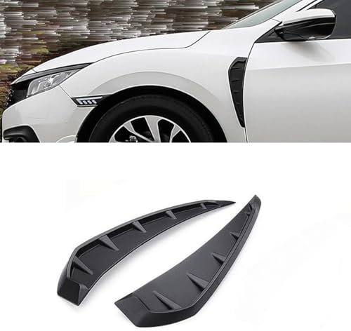 ZcsfcpA Auto Seite Vent Aufkleber,Air Intake Grille Trim,Auto Dekoration Teile,für Alfa Romeo Stelvio Mito Giulietta 156 159 147,A-Gloss Black
